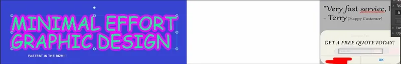 Minimal effort graphic design banner