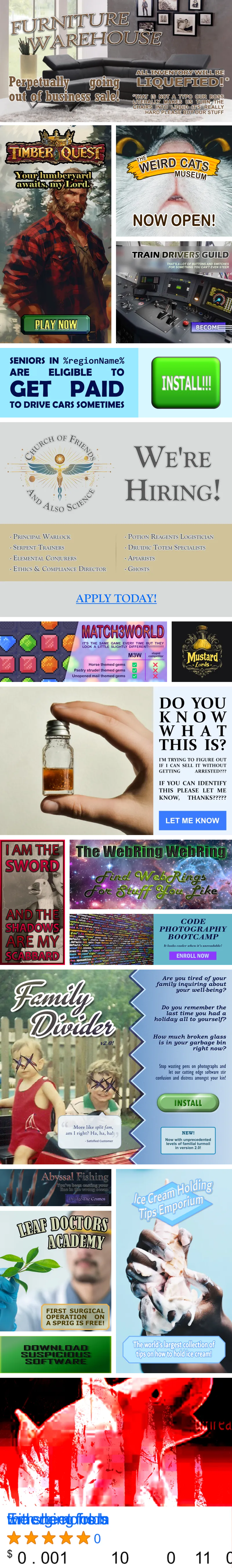 Huge wall of ads